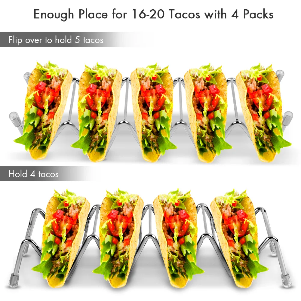 Набор из 4 держателей Taco стойка высококачественной нержавеющей стали для детей