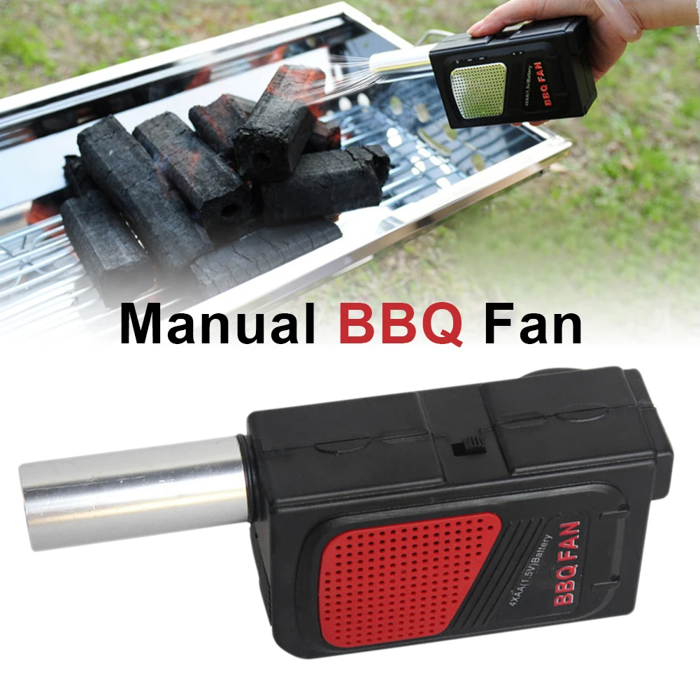 

BBQ Fan Manual Air Blower Electric BBQ Fan Air Blower for Barbecue Fire Bellows Outdoor Camping Picnic Grill Cooking Tool