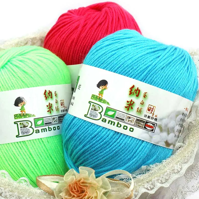 50 г 6ply кашемировая пряжа для младенцев сверхмягкая шерсть цветной ручной вязаный