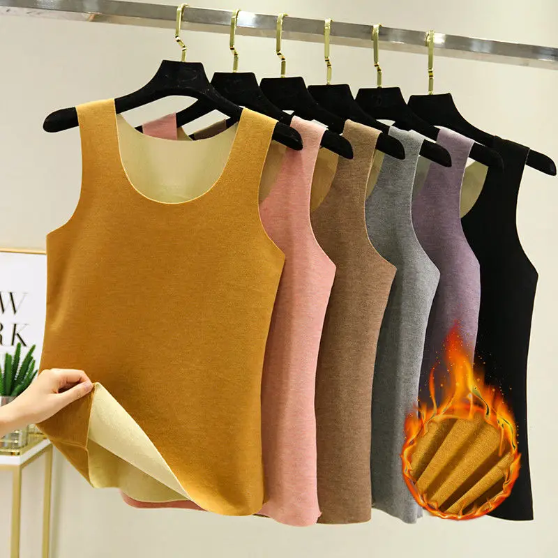 

Женский Теплый Бархатный терможилет, сезон осень-зима 2021, облегающий корсет с круглым вырезом, пикантные топы без рукавов, женское нижнее белье, C09