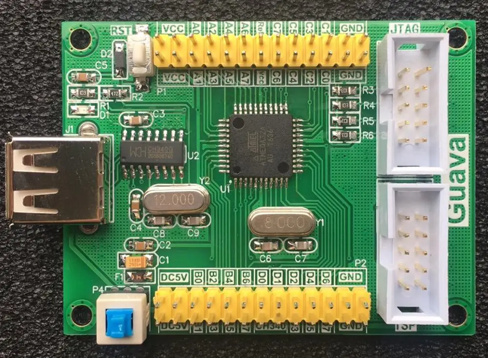 Плата разработчика минимальной конфигурации системы Atmega32A/макетная плата