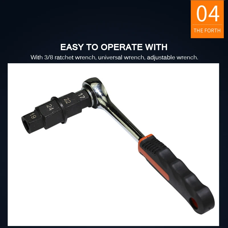 Мост переднего и заднего колеса для мотоцикла Шестигранник 17 19 22 24 мм ось