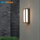 Уличный прямоугольный квадратный настенный светильник с алюминиевой рамкой, светодиодный водонепроницаемый светильник для крыльца, сада, наружной двери, настенный светильник, светильник