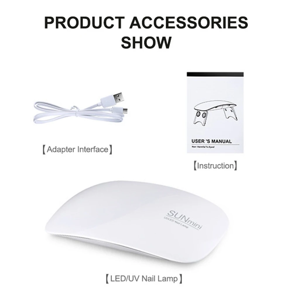 УФ-лампа для ногтей ROSALIND SUNmini2 в форме мыши 6 светодиодный сушилка гель-лака