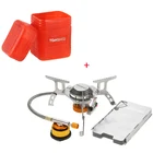 Туристическая горелка TOMSHOO, Складная газовая горелка для отдыха на природе, плита в комплекте, ветрозащитная дровяная плита, адаптер для газовой посуды