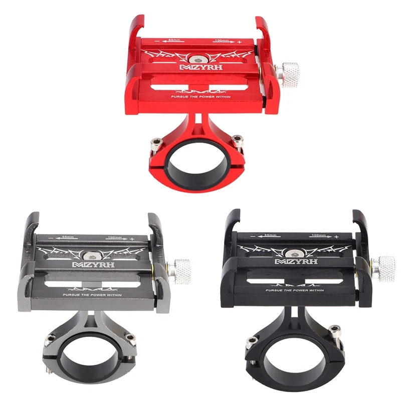 

Bicycle Mobile Phone Holder GPS Mount Stand Anti-slip Bike Motorcycle Handlebar Metal Adjustable Bike Phone Rack Aluminium Alloy
