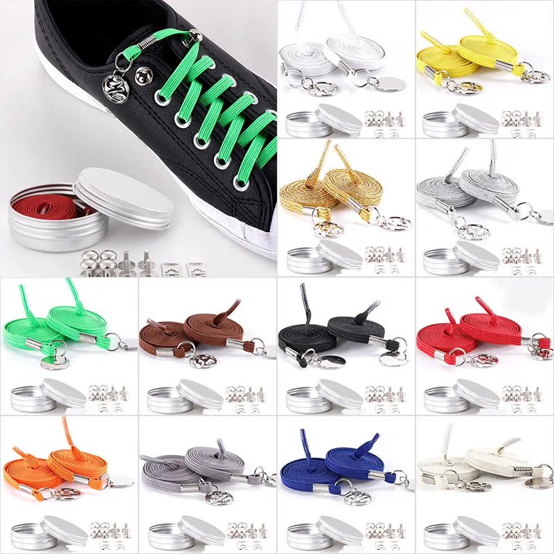 1 пара новых забавных ленивых без галстука сплошной цвет шнурки легкие кроссовки