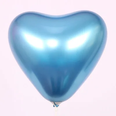 blue heart 5pcs 5 шт 12-дюймовые шары из латекса цвета металлик цвета: золотистый, серебристый шарики для день рождения Свадебная вечеринка украшения в виде воздушного шарика в стиле «сделай сам» вечерние Globos - Цвет: blue heart 5pcs