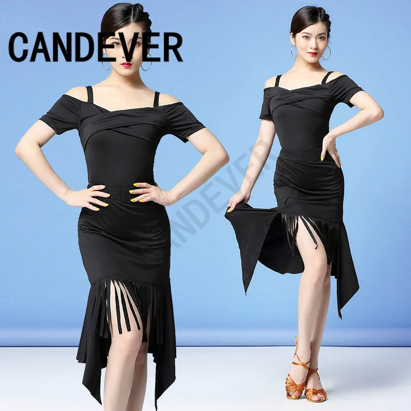 Платье для латинских танцев соревнование Танго/ча ча/Румба/Самба бахрома