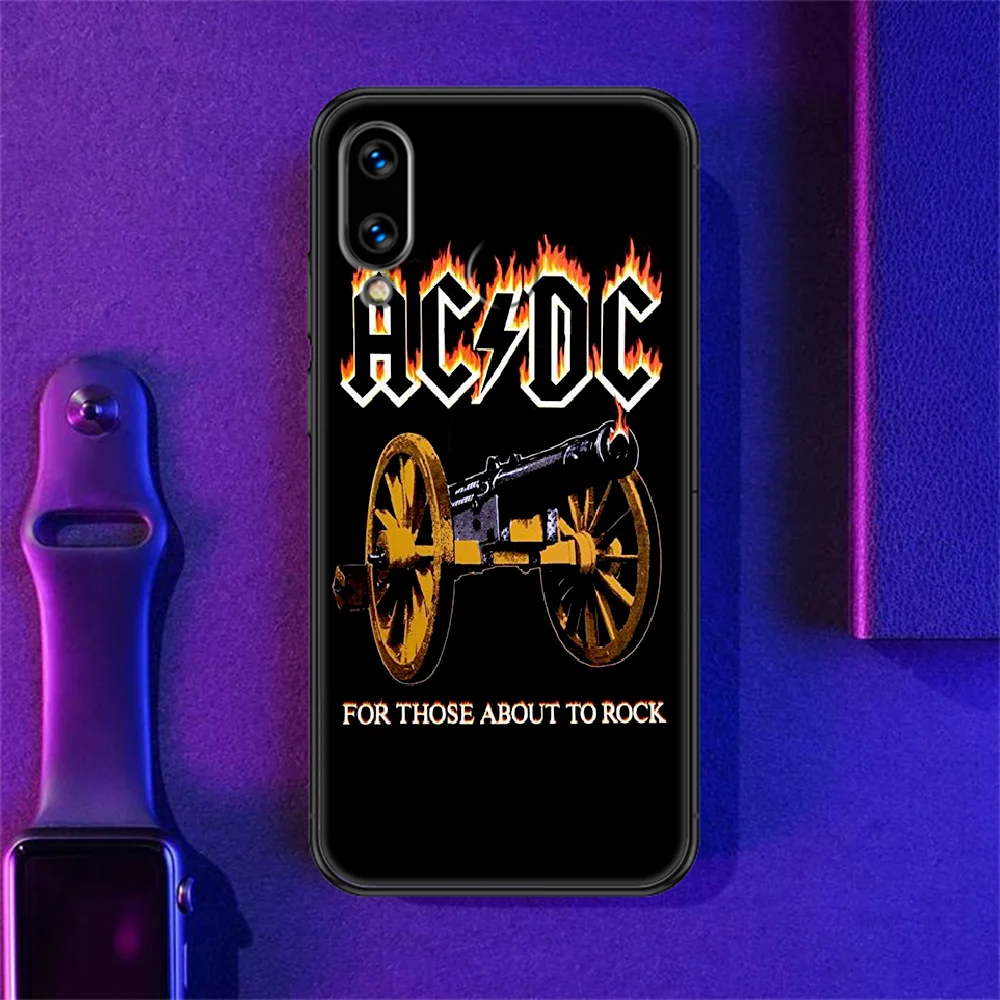 

Ac Rock Band Dc Phone case For Huawei Honor 6 7 8 9 10 10i 20 A C X Lite Pro Play black trend Etui soft coque 3D back fashion