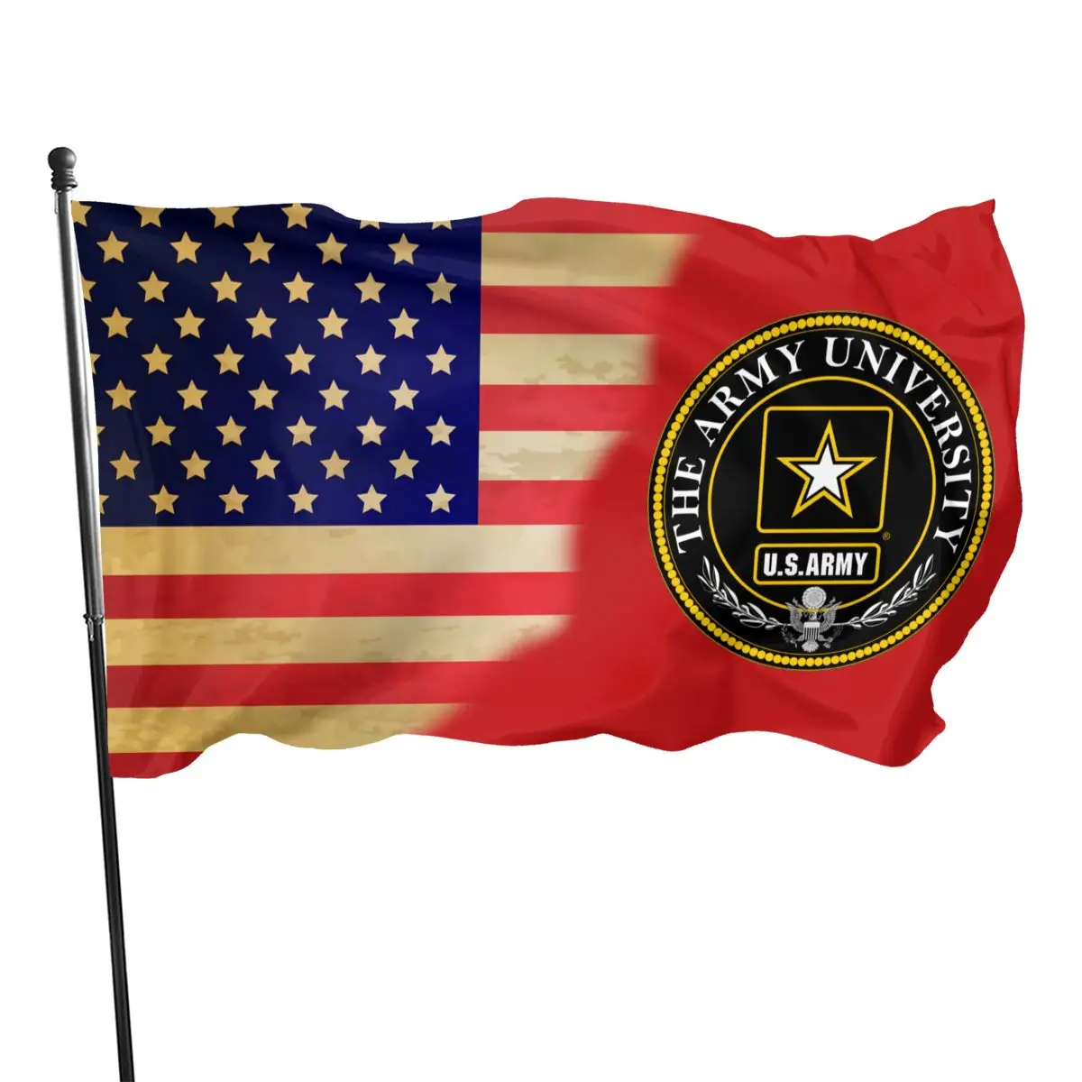 

US Army Star Logo Veterans Flag 3x5 Foot Garden Decoration Indoor and Outdoor Decorative Banners.