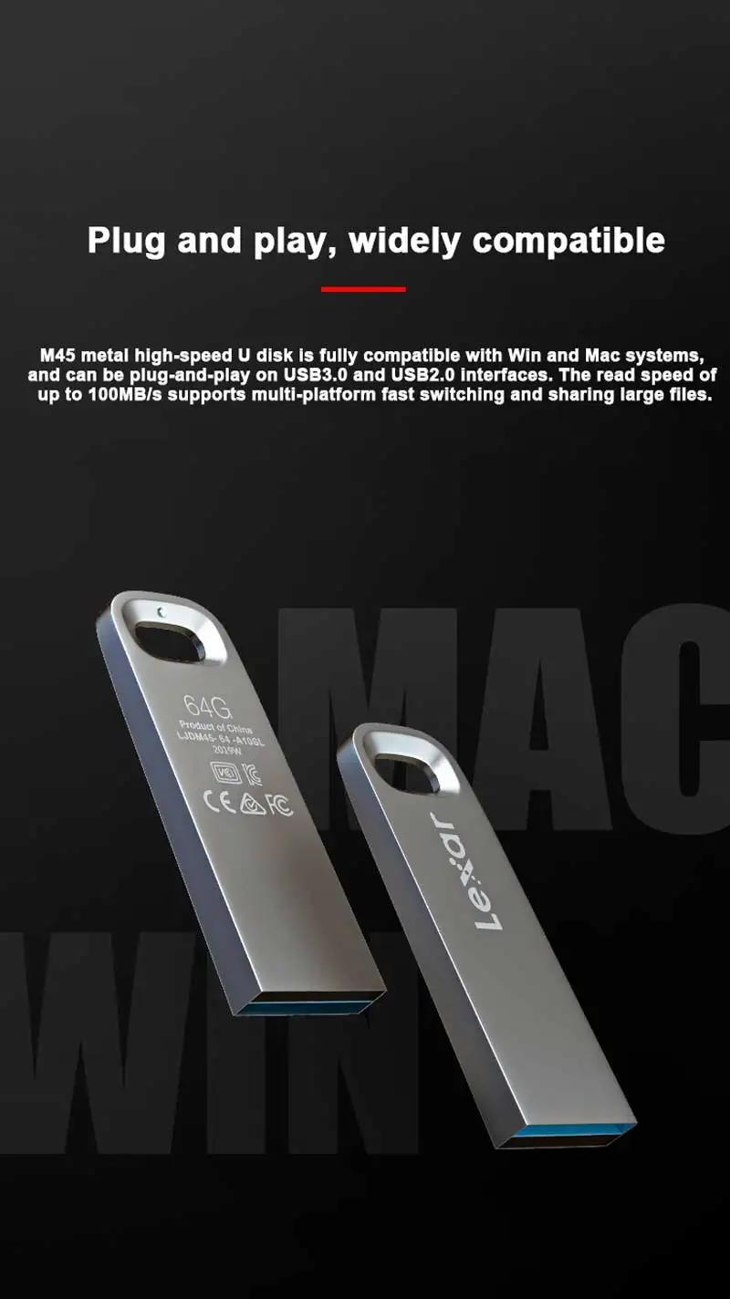 Lexar, металлический USB флеш-накопитель, 128 ГБ, USB 3,0, флеш-накопитель, 64 ГБ, флешка, 32 ГБ, usb, 16 ГБ, карта памяти, запоминающее устройство, u-диск