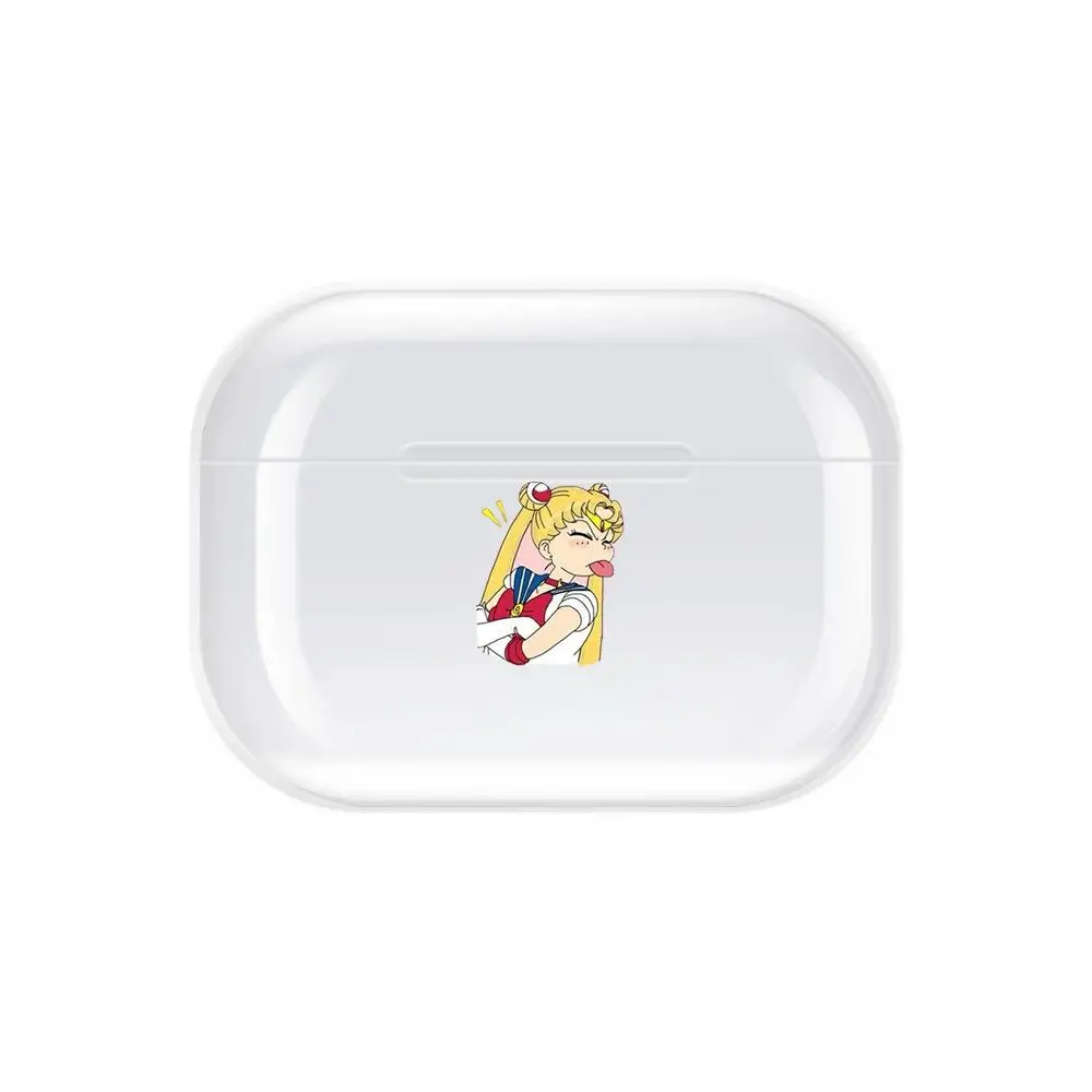 Прозрачный чехол из ТПУ с Сейлор Мун для Airpods Pro 3 силиконовый наушников