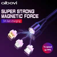 aibevi type c cable led magnetic usb cable fast charging magnet charger data charge micro usb cable mobile phone cable usb cord