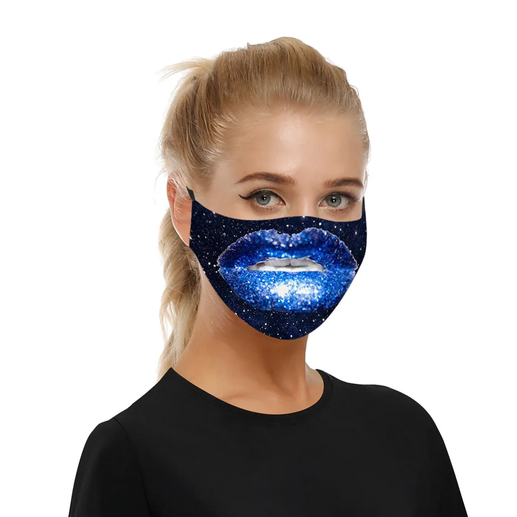 

Unisex Printed Pm2.5 Dustproof Mask Mascarillas Reusable And Washable Mask Outdoor Breathable Cycling Mouth-muffle In Stock#E1