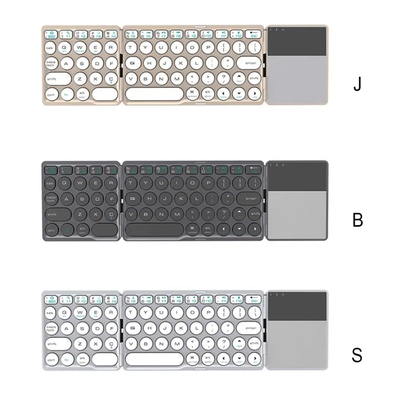 Мини складная клавиатура Bluetooth беспроводная с сенсорной панелью перезаряжаемая