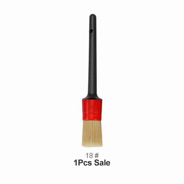 1pc No 18 Car Brush Автомобильная внешняя внутренняя детальная щетка для волос с натуральным кабаном, щетка для чистки автомобиля, инструменты для детализации приборной панели, щетка для чистки - Цвет: 1pc No 18 Car Brush