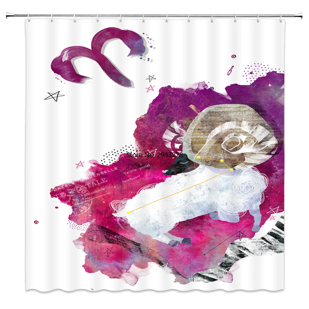 

Colorful Shower Curtain Home Decor Bathroom waterproof Polyester Fabric Bath Curtain with 12 Hooks Shower Curtains