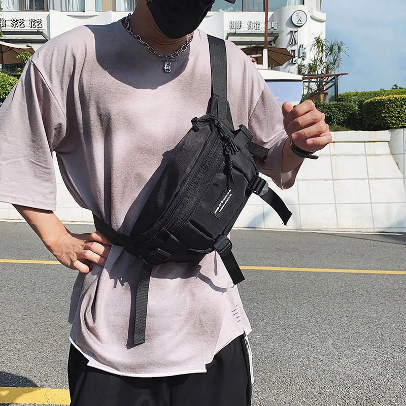 

2021 Fashion Crossbody Bag For Men Belt Phone Pouch Waterproof Outdoor Messenger Bags Travel Unisex Hip Waist Pack Chest Bag