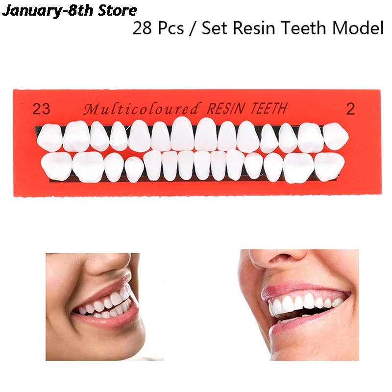 

28 шт./компл. Универсальный Уровень зубных протезов смолы зубов Модель Прочный зубные протезы Стоматологическая Материал зубы Учебная модел...