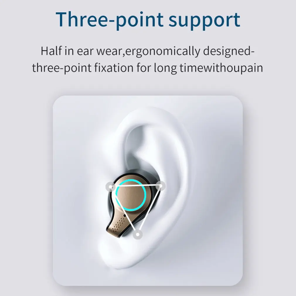 

M18 Wireless Headphones Display Sports Waterproof Earbuds HiFi Stereo Noise Reduction Headset With Microphones