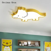 cartoon creative dinosaur ceiling lamp kindergarten boy bedroom children room lamp lovely color triangle dragon ceiling lamp