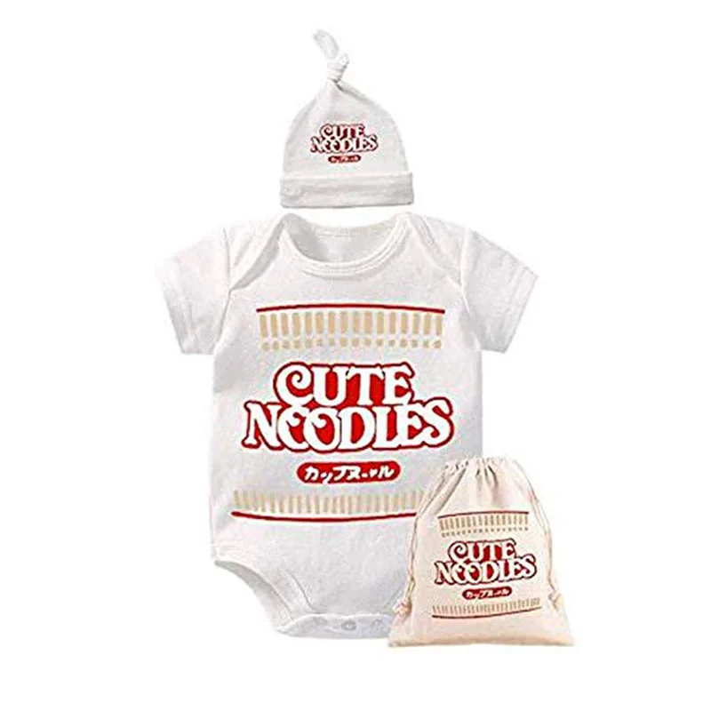 Боди YSCULBUTOL для новорожденных Забавный костюм малышей рамен лапша забавный