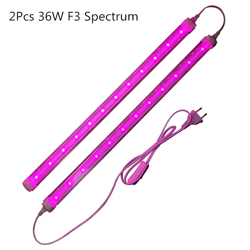 2Pcs 36W F3 Groleds светильник для растений светодиодный светильник для выращивания 36 Вт Фито лампы светодиодный светильник для выращивания полный лампы спектра для растений Фито Лампа цветок рассада Hro - Испускаемый цвет: 2Pcs 36W F3