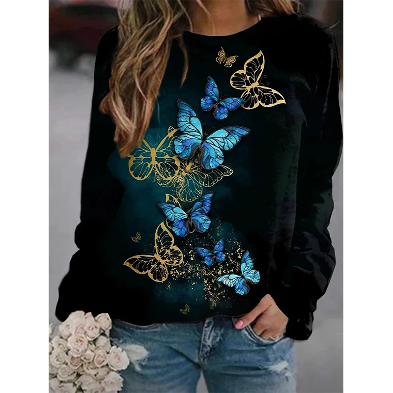 

Casual Printed Women Sweetshirts 2021 Winter Vintage Clothes Long Sleeve Top Female New Fashion O Neck Party Hoodie Streetwear
