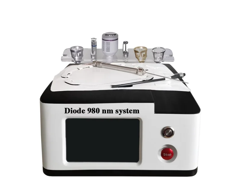 

60 Вт 980нм Диодный Лазерный Аппарат для удаления грибка ногтей, паук для удаления венозных сосудистых звездочек, физиотерапия и липолировщик...