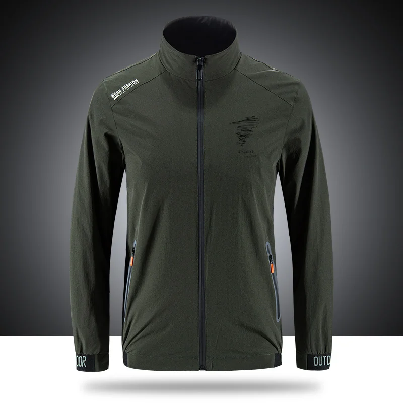 

3Y Johji Yamamoto Breathable Brand Jackets Men's Outdoor Zippered Light Soft Casual Front Printing sportswear jackets N020