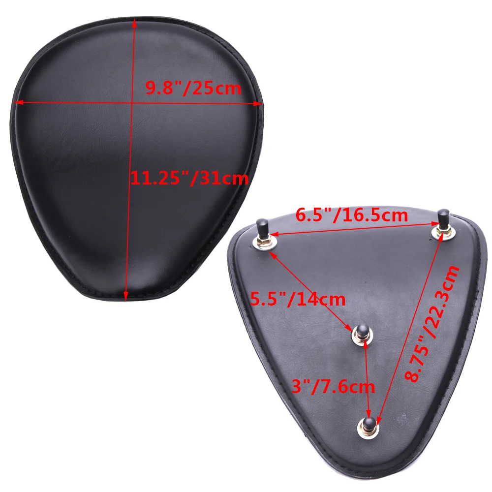 Motorcycle Solo Seat Kit with Springs Bracket Leather Cushion for Harley Sportster XL 883 1200 X48 Dyna Chopper Bobber Softail |