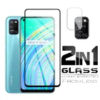 2 в 1 для OPPO Realme C17 стеклянная защита для экрана Realme c 17 Закаленное стекло Защитная пленка для камеры телефона для Realmec17
