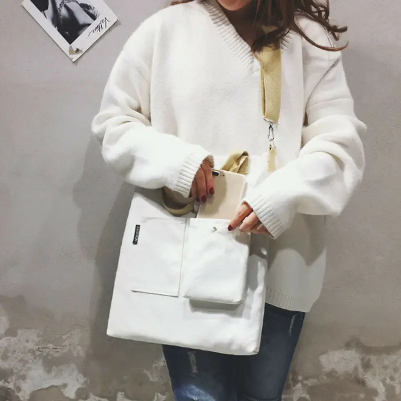 Сумка холщовая для женщин сумка тканевая вместительная одного комнаты