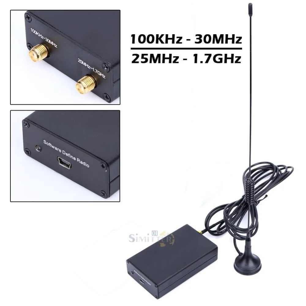Ham радиоприемник 100 кГц-1,7 ГГц полный диапазон УФ ВЧ RTL-SDR Настройщик USB RTLSDR usb-ключ с RTL2832u R820t2 RTL sdr приемник
