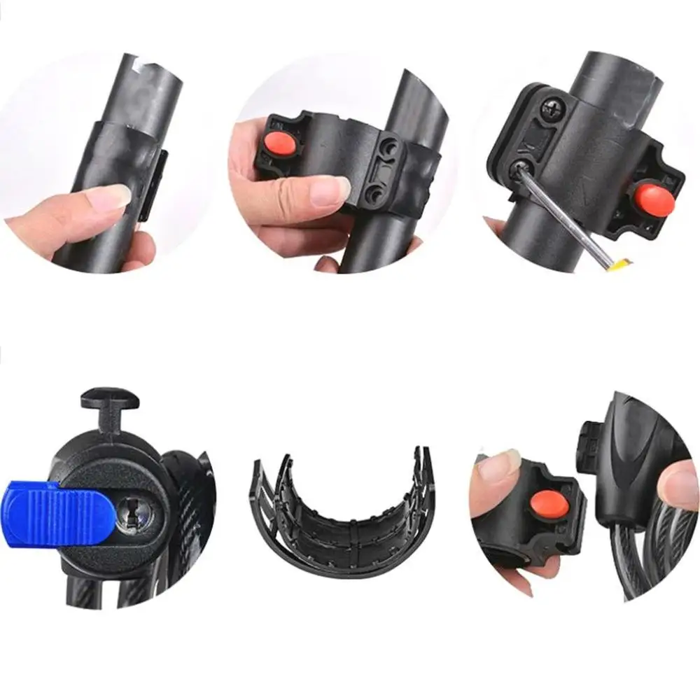 

Universal Anti-Theft Bike Bicycle Lock Stainless Steel Cable Coil For Castle Motorcycle Cycle MTB Bike Security Lock with 2 Key