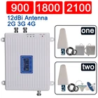 Усилитель сигнала, усилитель сотовой связи, ретранслятор Gsm 2g 3g 4g, мобильный телефон трехдиапазонный усилитель сигнала GSM900 LTE1800 WCDMA2100