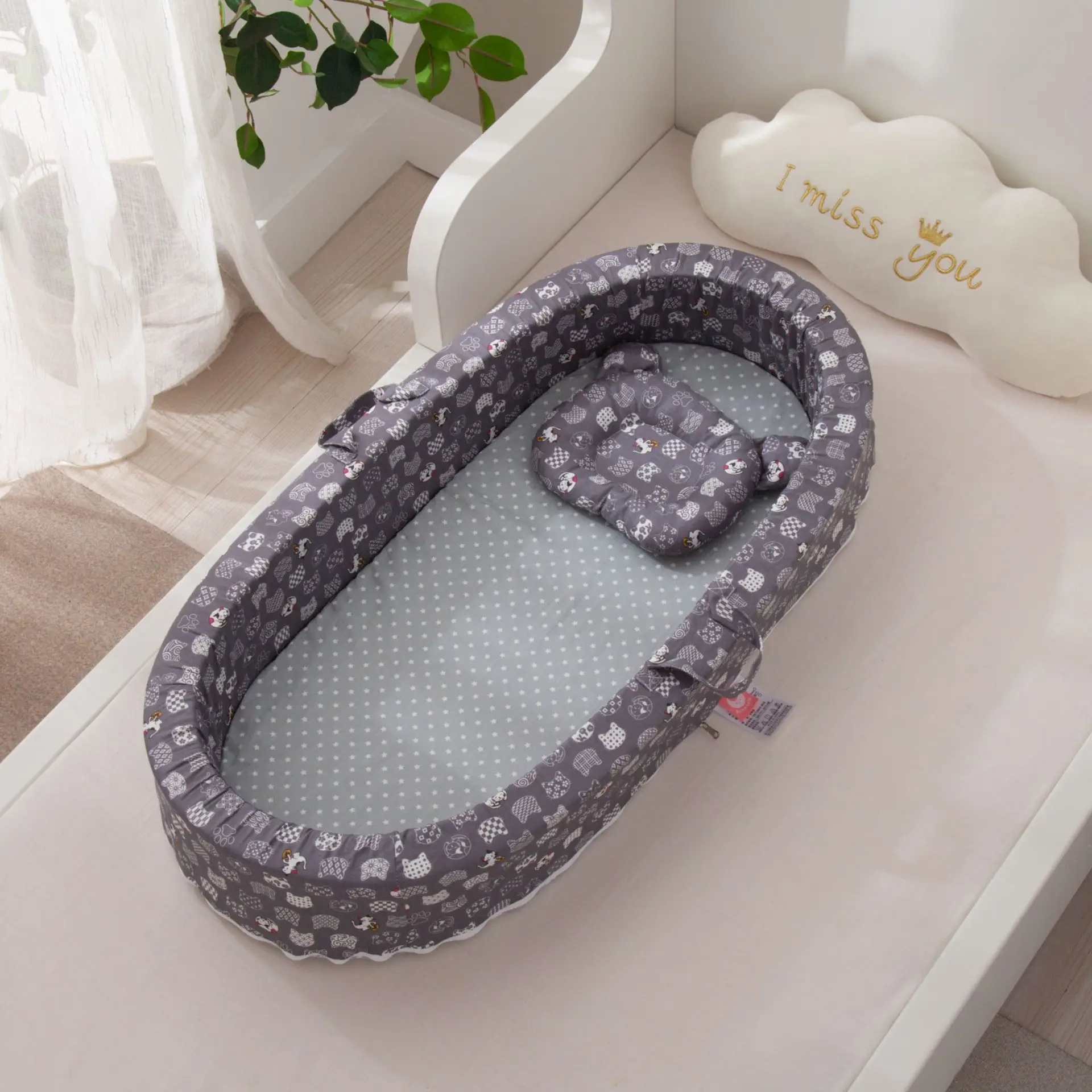 

90*45cm Combined Baby Crib 100% Cotton Babynest for Baby Newborn Diaper Changing Bed Portable Travel Bed for New Born Baby Crib