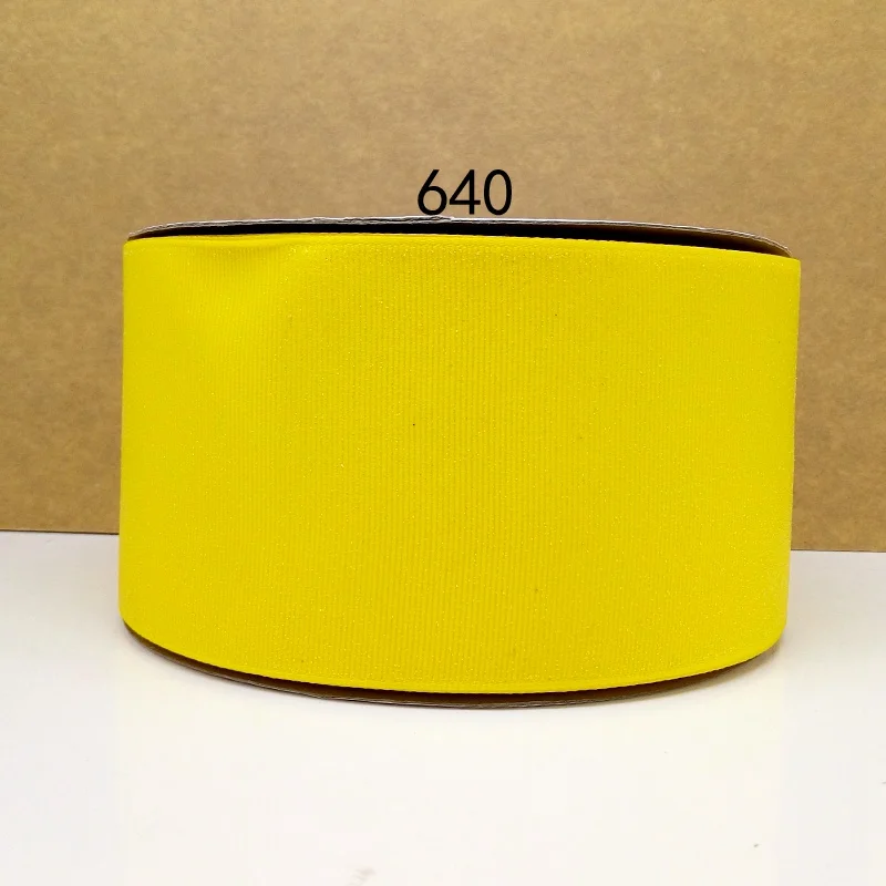 640-lemon 50 ярдов " 75 мм твердая блестящая корсажная лента с принтом - Цвет: 640-lemon