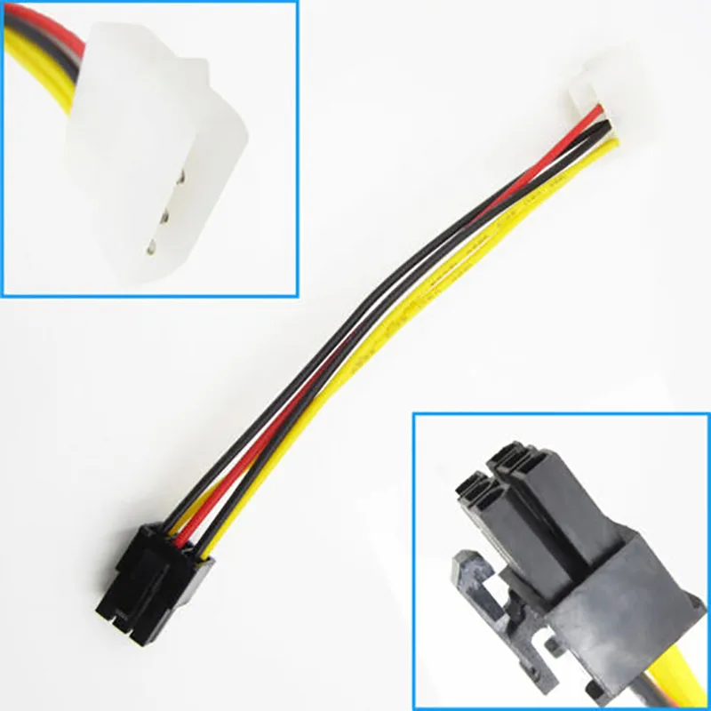 17 см 1 шт. PCI-E Графический разъем питания кабель-адаптер Один 4-контактный до