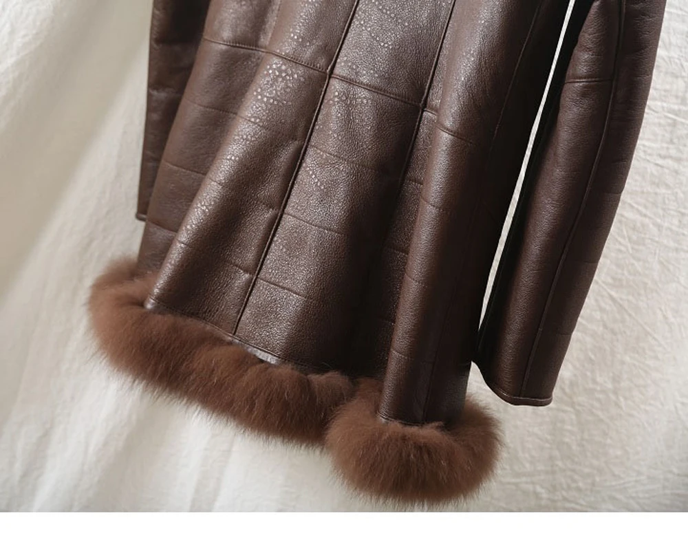 Женская двухсторонняя куртка из натуральной овчины теплая зимняя с воротником