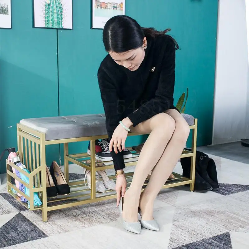 Скандинавский табурет для обуви домашний шкаф длинный простой сидения на диване