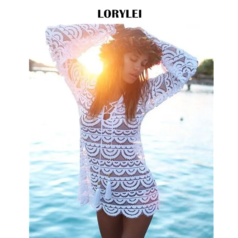 Сексуальное кружевное платье с волнистым узором для вечеринки в бассейне