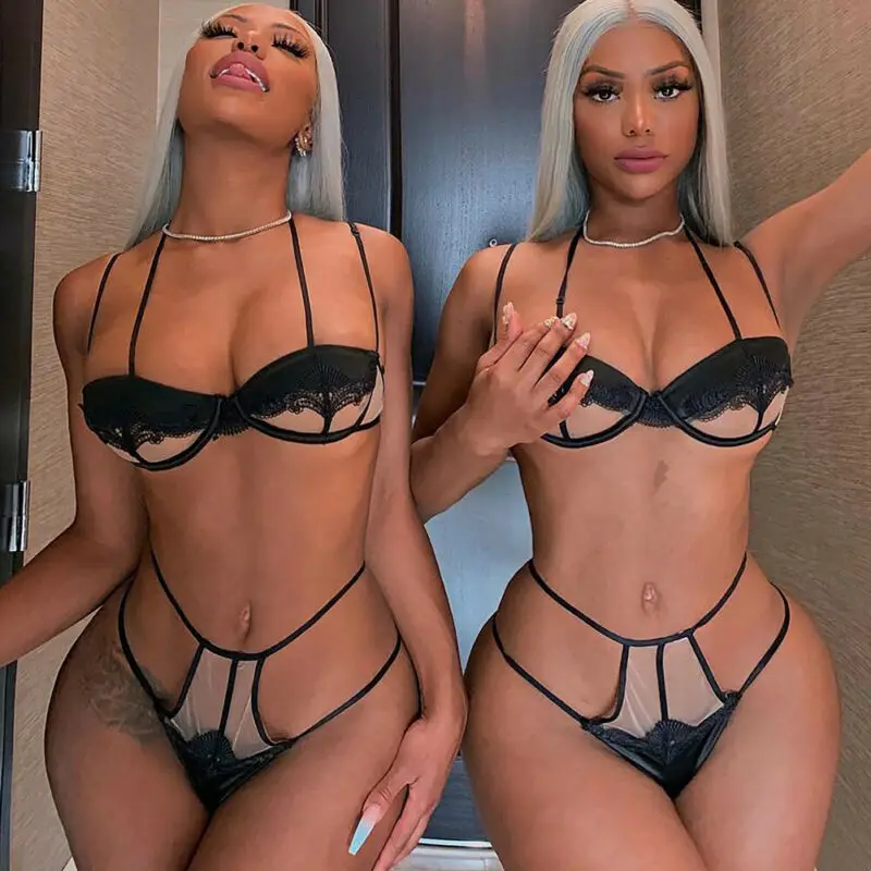 Hirigin женский сексуальный с бретельками нижнее белье Бандажное Babydoll стринги