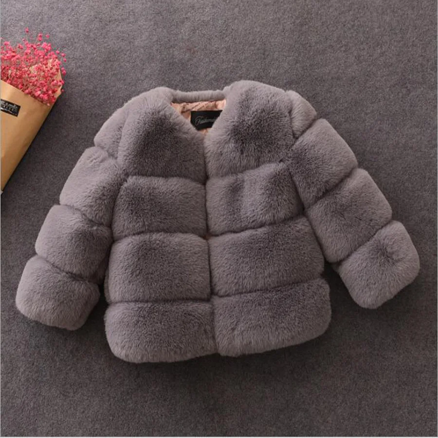 

Children Girls faux fur Jacket winter Coats Kids fashion girls Outerwear clothes Kids warm Jackets for girls party princess coat