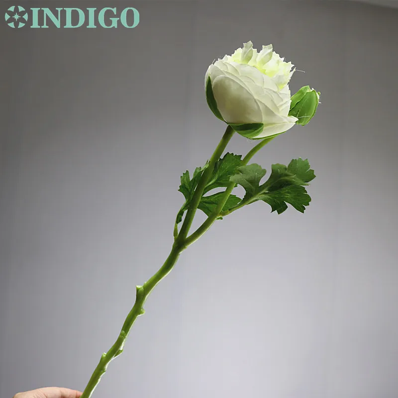 

INDIGO 5pcs/Lot Onion White Rose Short Rose With Bud Table Decoration Artificial Flower Wedding Party Event Diaplay