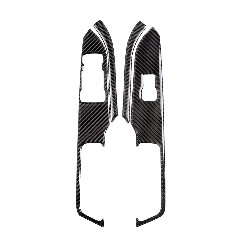 Настоящее углеродное волокно переключатель окна Кнопка рамка накладная панель