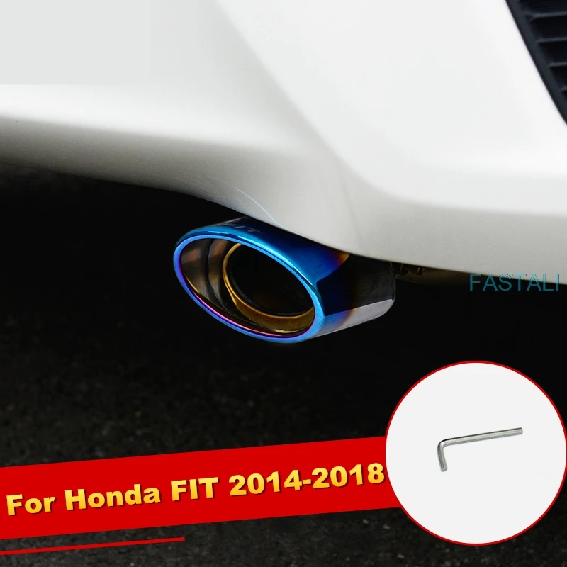Для Honda FIT JAZZ 2014 19 автомобиль хвост горло Высокое качество нержавеющая сталь