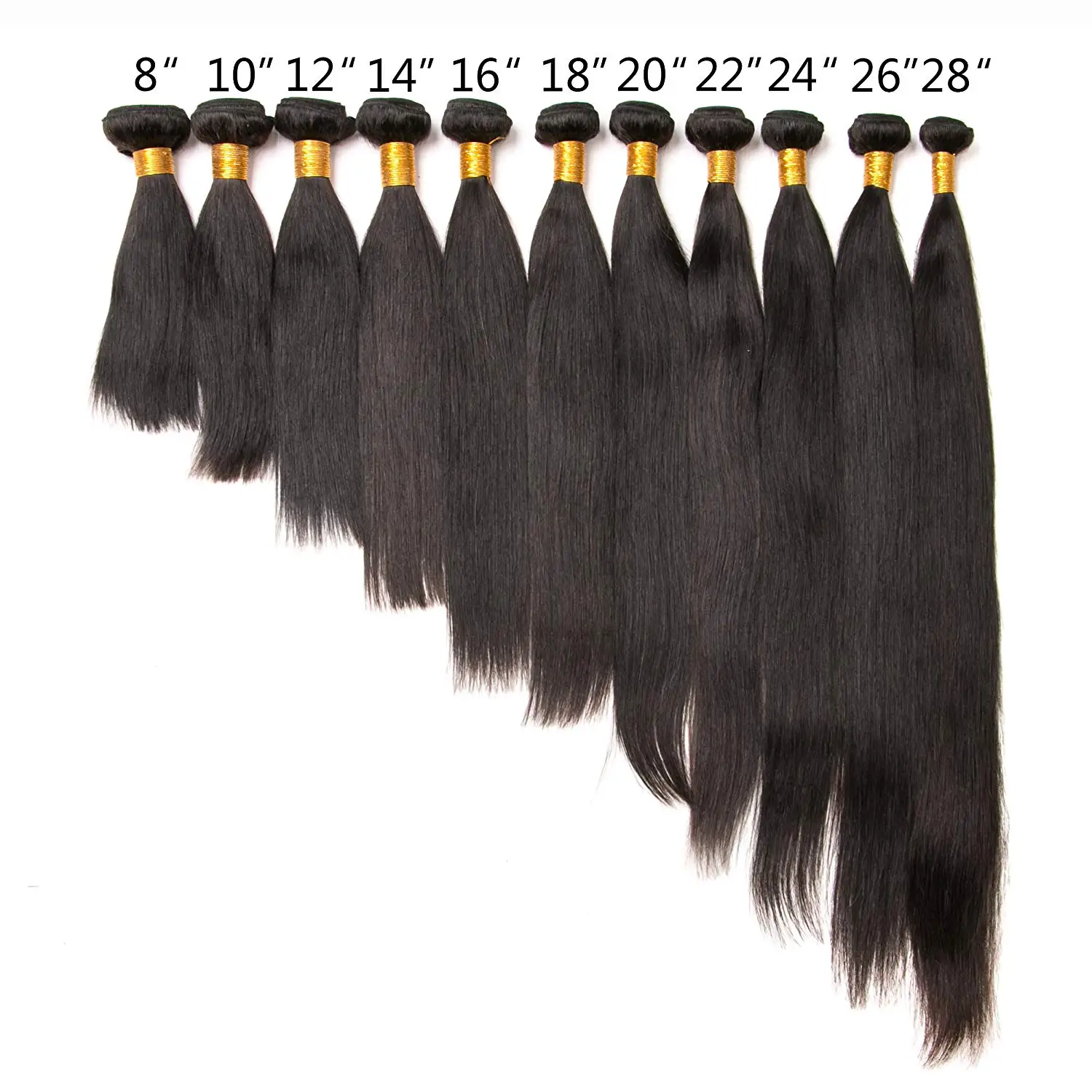 

Yavida Straight Hair 3/4 Bundles 100% Brazilian Human Hair Weave Bundles Non-Remy Hair Extensions Wholesale Bulk For Resale