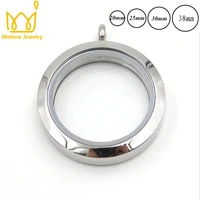 10pcs glass locket stainless steel floating locket pendant silver screw twist living memory locket necklace christmas day gift